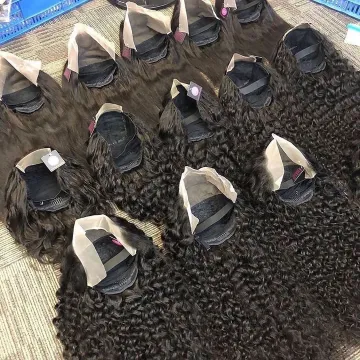 Cheap Afro Deep Wave Raw Indian Virgin Human Hair Hd Full Lace Front Wig Transparent Lace Frontal Wig For Black Women Vendors