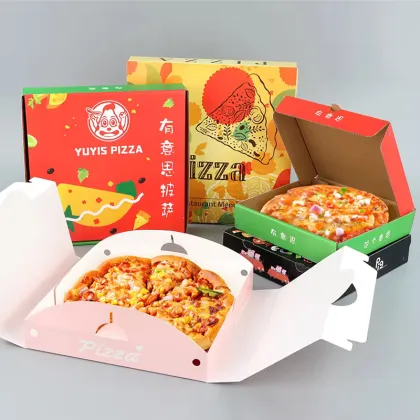 Single layer pizza lunch box