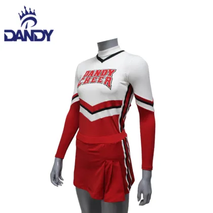 Spakle Mesh Fabric Little Girls Cheer Uniforms