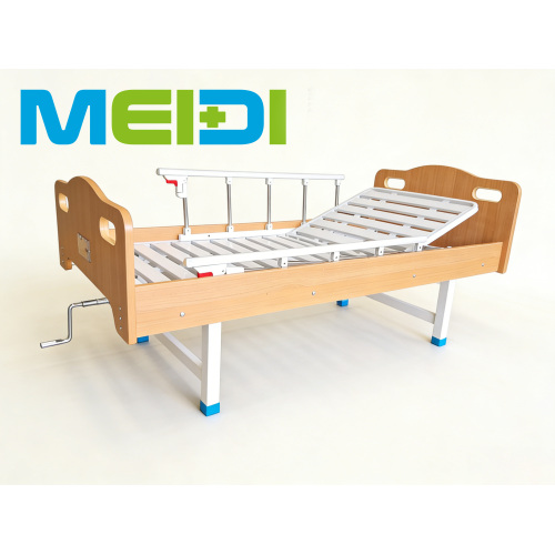 Hot Sale Solid Wood Hospital Bed with 5-Position Rails