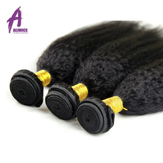 Wholesale Hair Vendors Virgin Bundles In Bulk Kinky Straight Cuticle Aligned Human Hair Bundles With Closure Set