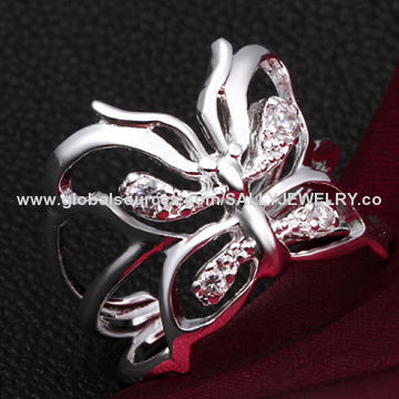 Wholesale Butterfly Toe Rings, Lead- and Nickel-free, OEM Orders are Welcome