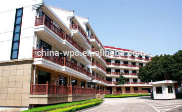 Eco friend wood feeling outdoor WPC plastic handrail
