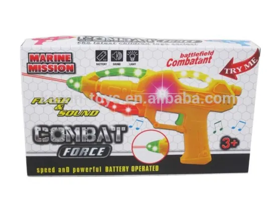 Kids plastic pistol toy with sound and flash lights, model #10190236