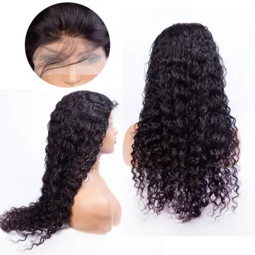 13X6 Peruvian Lace Front Human Hair Wigs With Baby Hair Glueless Curly Lace Front Wig Pre Plucked 150 300 Density Remy Hair Wig