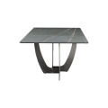 Italian stainless steel leg rock plate table modern sintered stone dining table 1 buyer