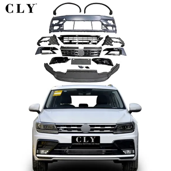 CLY Car Bumpers For Volkswagen Tiguan: R-Line Front Bumper Kit with Grill and Wheel Arch