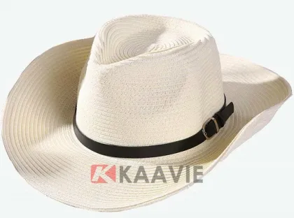 desert beach male mexican straw cowboy hat with leather belt