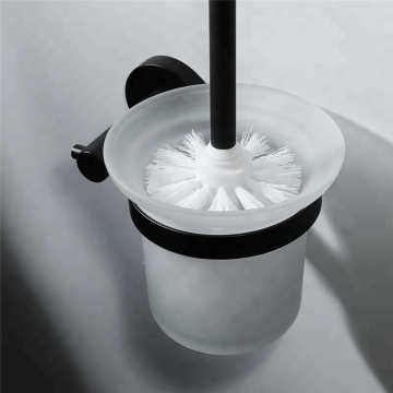 HIDEEP bathroom accessories stainless steel 304 Wall mount black toilet brush holder