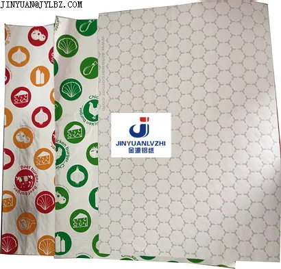 hamburger sandwich food wrap printed aluminum foil laminate paper sheets,aluminum foil paper hamburger wrap