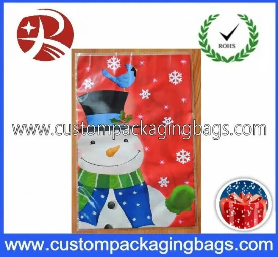 Exquisite Plastic Snowman Printed Polythene Bags For Christmas