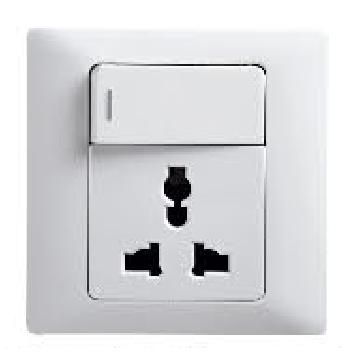 13A 1-gang 3-pin Multifunction Power Socket with 2-way Switch