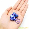 Bescon Mini Gemini Deux Tons Polyédriques RPG Dice Set 10MM, Mini RPG Jeu de Dés D4-D20 en Tube d&#39;Emballage, Assortiment de Couleur de 42pcs