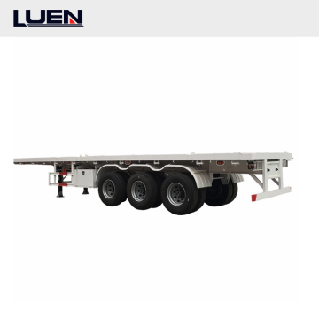 20ft 40ft Shipping Container 3 Axle Flatbed Truck Trailer with Lock
