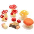 3D mignon Mini 100 pièces champignon Multi tailles Kawaii lâche résine perle artisanat pour porte-clés pendentif Slime bricolage bureau Microlandschaft