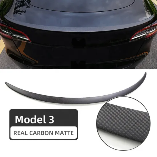 Real Carbon Fiber Trunk Spoiler Kit for Tesla Model 3