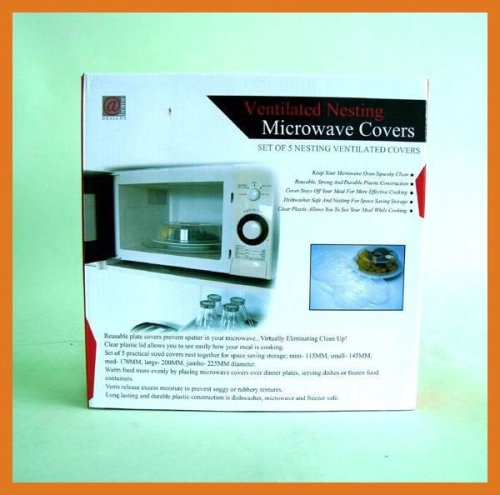 SET OF 5 NESTING VENTILA MICROWAVE COVERS