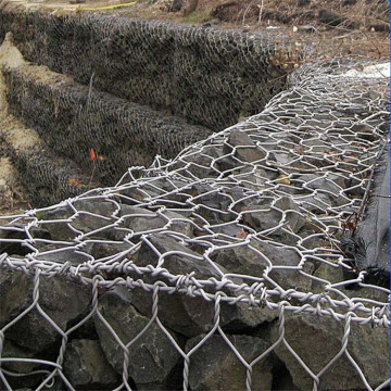 Galvanis Gabion Baskets Gabion Mesh untuk dinding sungai
