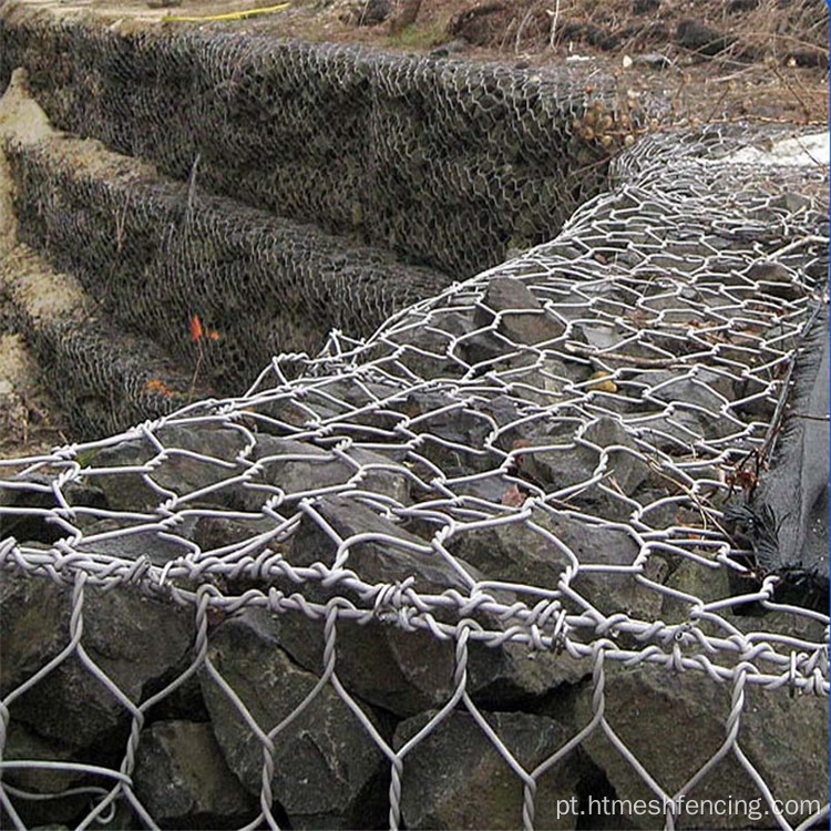 Gabion cestas de gabion galvanizado para a parede do rio