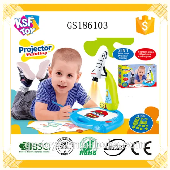 3 In 1 Table Lamp Projector Painting Toy Drawing Projector Toy For Kids