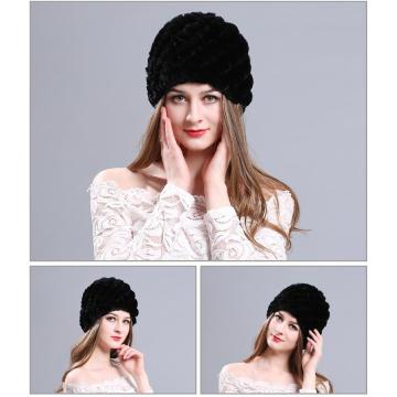 Kunduz tavşan kürk şapka kürk şapka kadın kış