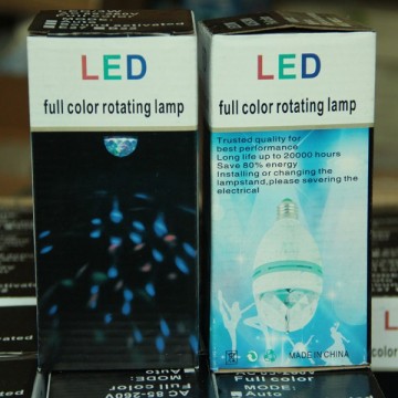 E27 Magic Colorful Strobe Rotating Stage Lamp