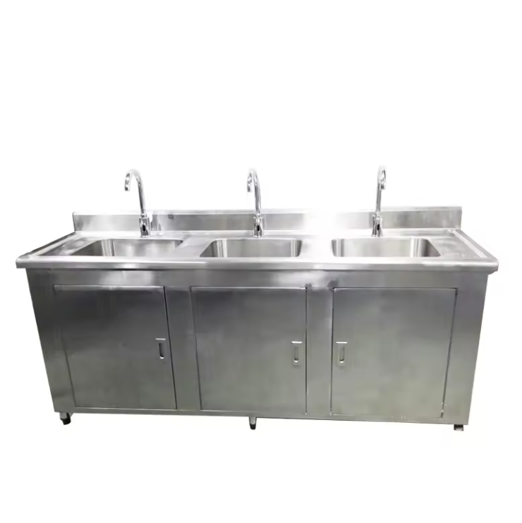 Stainless Steel Sink Cabinet Hand Washing Scrub Sink For Hospital medical washing sink
