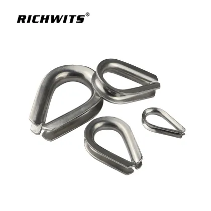 Heavy Duty Stainless Rigging Hardware European Type Cable Thimble Wire Rope Thimble