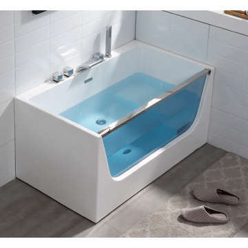 Acrylic Baby Freestanding Bathtub with Seat with Glass