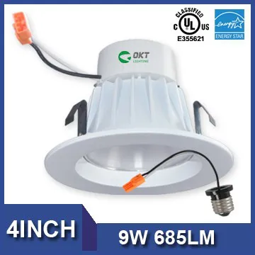 UL Energy Star Listed 4inch 9W Dimmable led recessed lighting fixtures