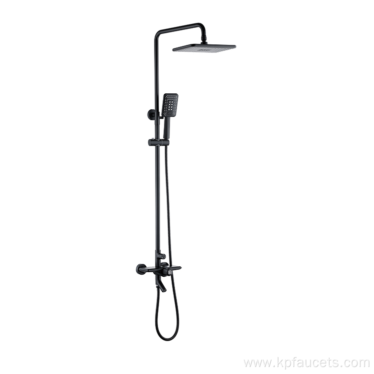 Economic Black Chrome Plated Shower Head Set