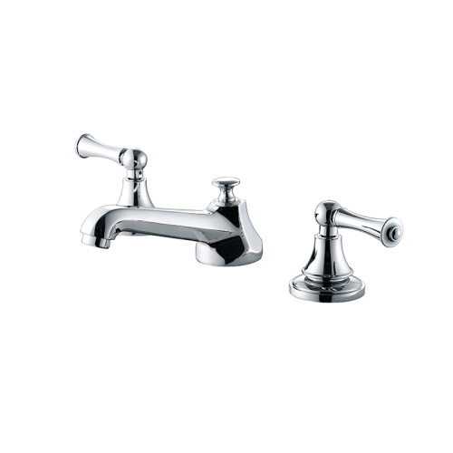 Deck Mount მყარი Brass აბაზანა Sink Faucet