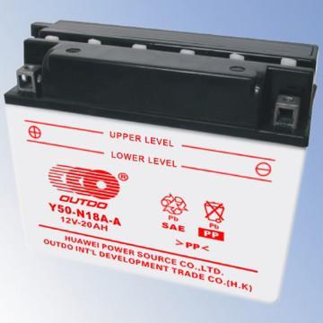 Y50-N18A-a, Flooded  Motorcycle Battery