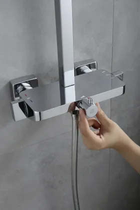 Chrome Color 3 Functions Thermostatic Shower
