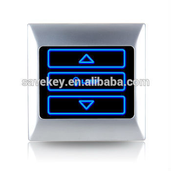 High quality LED indicator 1gang/2 gang CE/ISO9001/CQC PC/metal frame auto dimming light with sensor