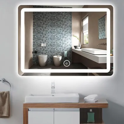 Anti-Fog LED Smart Mirror: Square Frameless Contemporary Bathroom Miroir