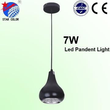 7W black led pandent lamps