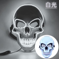 Máscara de Halloween com caveira iluminada por LED