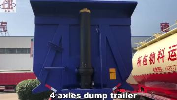 4axle 80T Hydraulic Cylinder Rear Dump Semi Treler