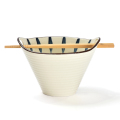 Noodles giapponese ciotola di noodle ceramica con bacchette