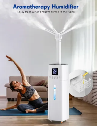 RUNAL Humidificateur d'Air Maison: 12L to 30L Evaporative Smart Ultrasonic Air Humidifier