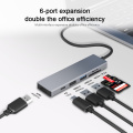 CARCHING PD SD/TF Porta 6 TYPE-C USB HUB