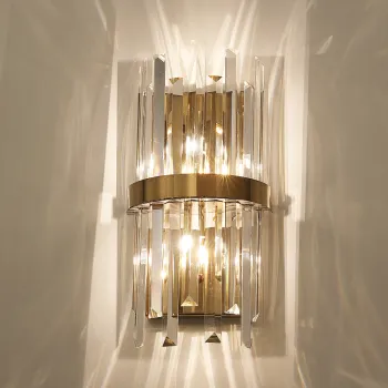 High-Quality Gold Crystal Wall Lights: Enhance Your Living Room, Villa, Hotel, or Sales Department