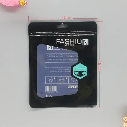 Mask packaging bag  tear notch color printing sealed plastic bags