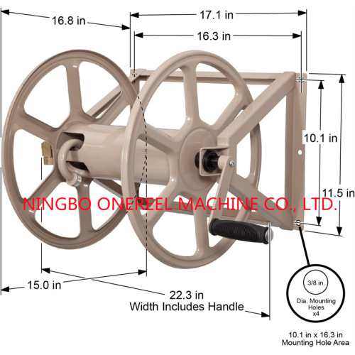 Muurbevestiging tuin metalen slang haspel