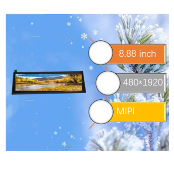 8.88 Inch TFT LCD 480x1920 Resolution Display with MIPI Interface - Outdoor LCD Monitor