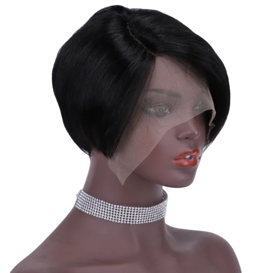 wholesale pixie curls bob wig raw hair wholesale vendor 100% unprocessed brazilian hair hd Swiss lace frontal human hair wigs