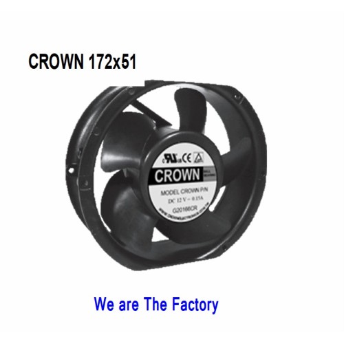 Crown 172x51 Ventilador de enfriamiento industrial de meteorización centrífuga