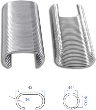 11 miernik 45 mm korona C50 Cynk-aluminium Stopy Hog Pierścień do ogrodzenia drutu i gabion ciężkiego