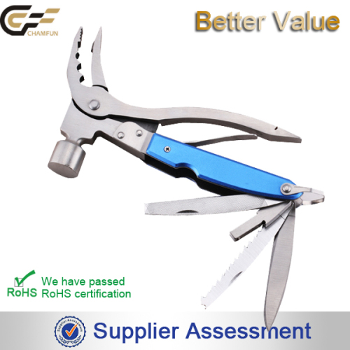 Factory supply heavy duty multi hand tool /crimping pliers/bits holder/knife/saw/hammer long nose plier